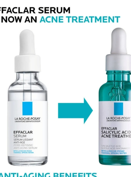 LA ROCHE POSAY EFFACLAR SALICYLIC ACID ACNE TREATMENT SERUM & CLEANSER - Picture 8 of 12